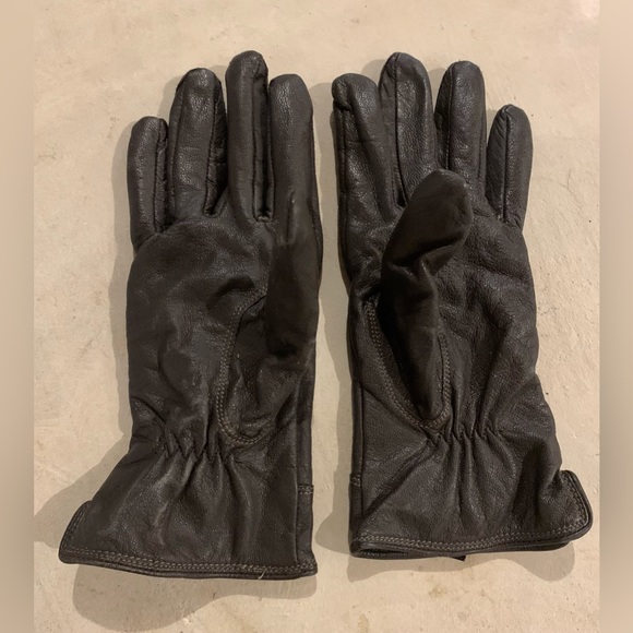 DANIER Women’s Italian Leather Gloves Dark Brown - Picture 3 of 4